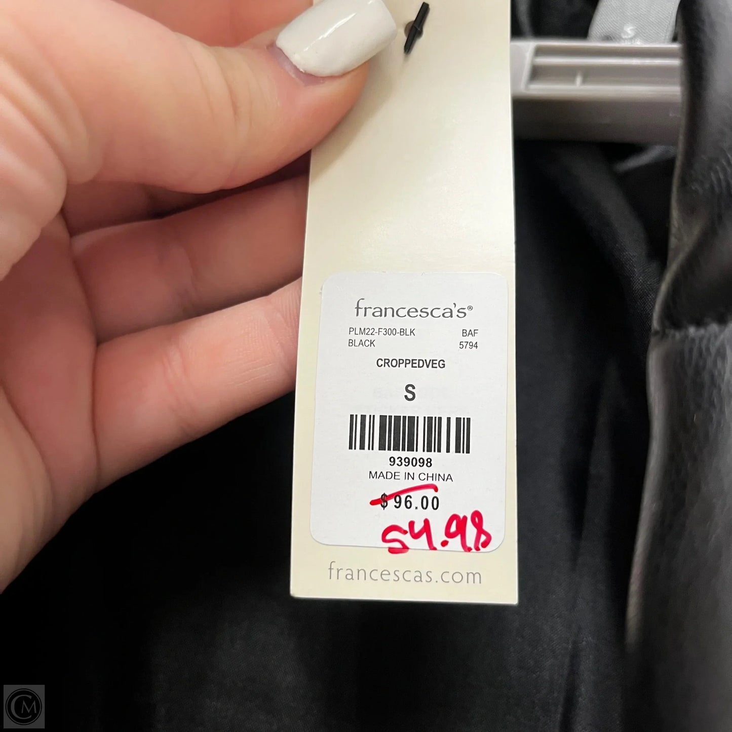 Coat Puffer & Quilted By Alya In Black, Size: S