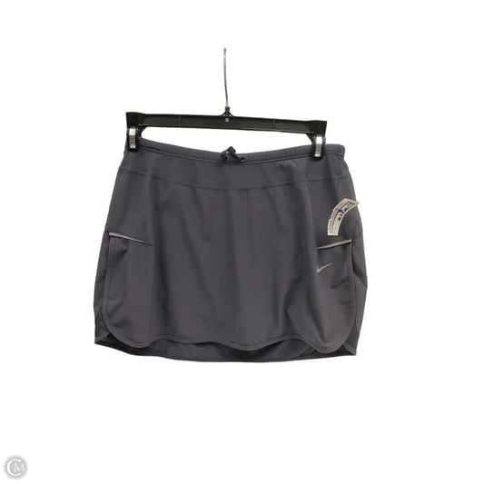 Athletic Skort By Nike In Grey, Size: S