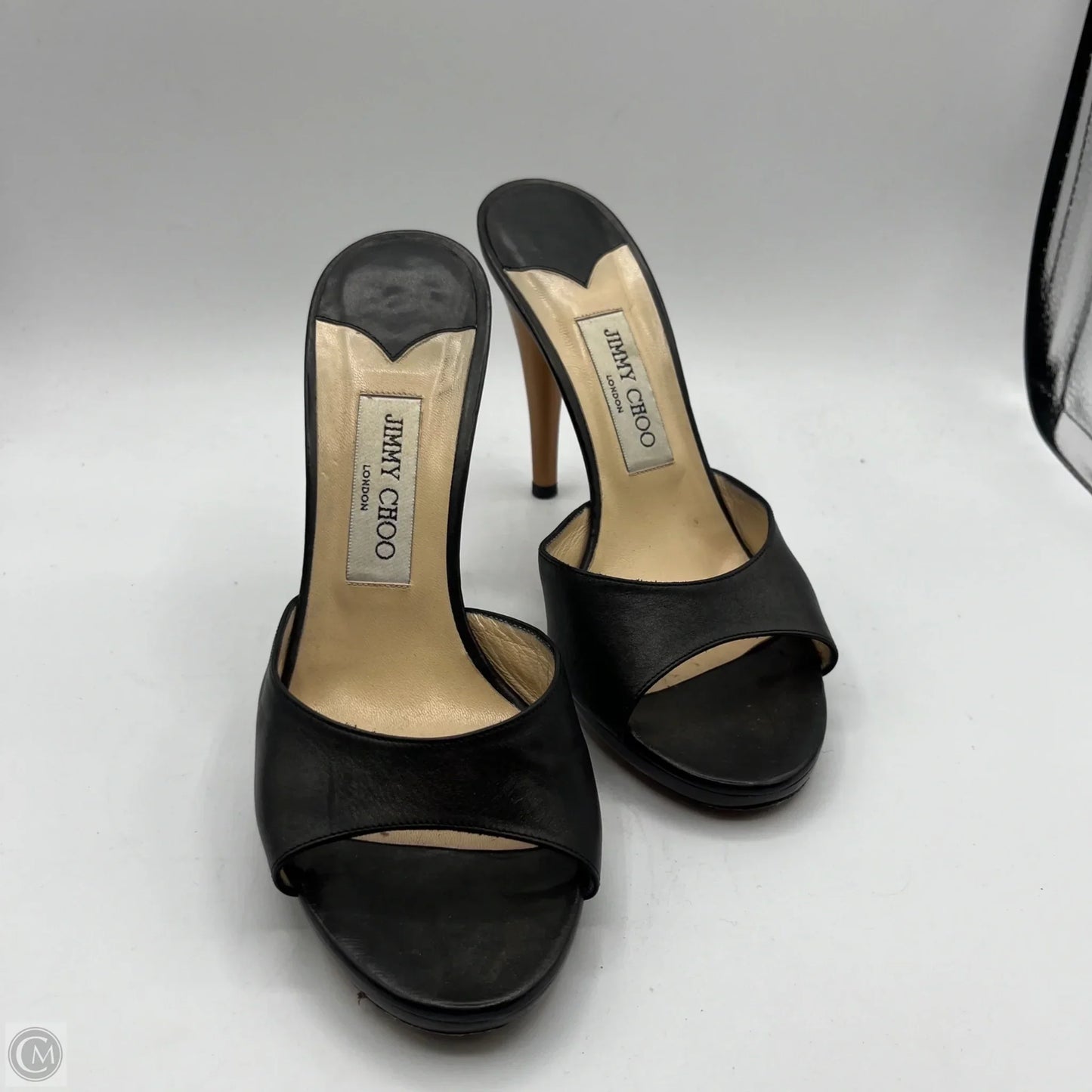 Shoes Luxury Designer By Jimmy Choo In Black, Size: 9.5