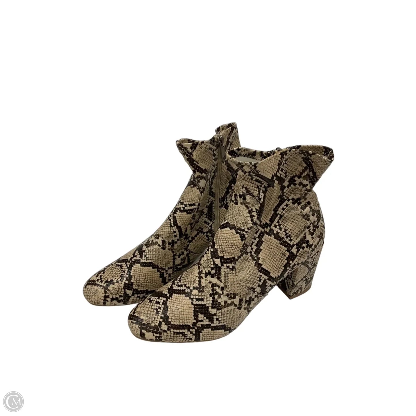 Boots Ankle Heels By Sugar In Animal Print, Size: 11