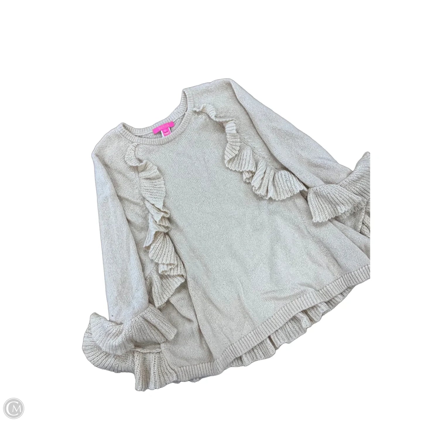 Poncho Designer By Lilly Pulitzer In Beige, Size: L