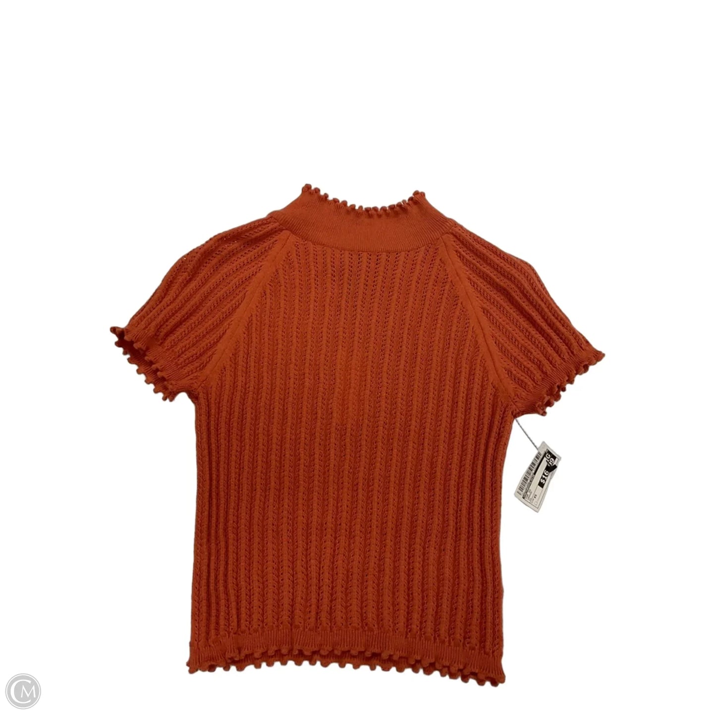 Top Short Sleeve By Anthropologie In Orange, Size: Xs