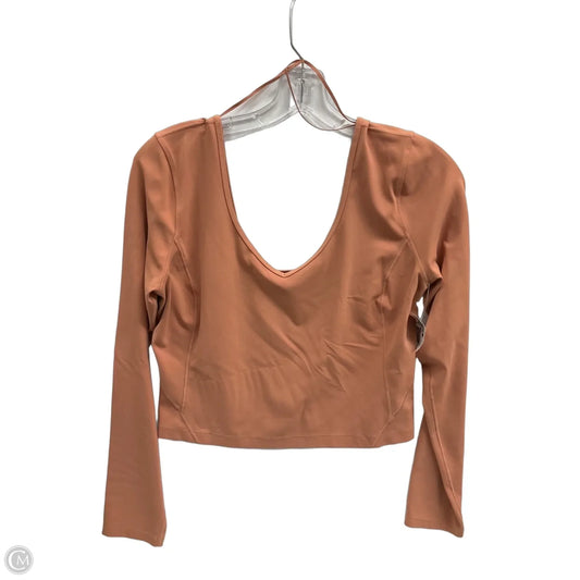 Athletic Top Long Sleeve Crewneck By Lululemon In Coral, Size: L