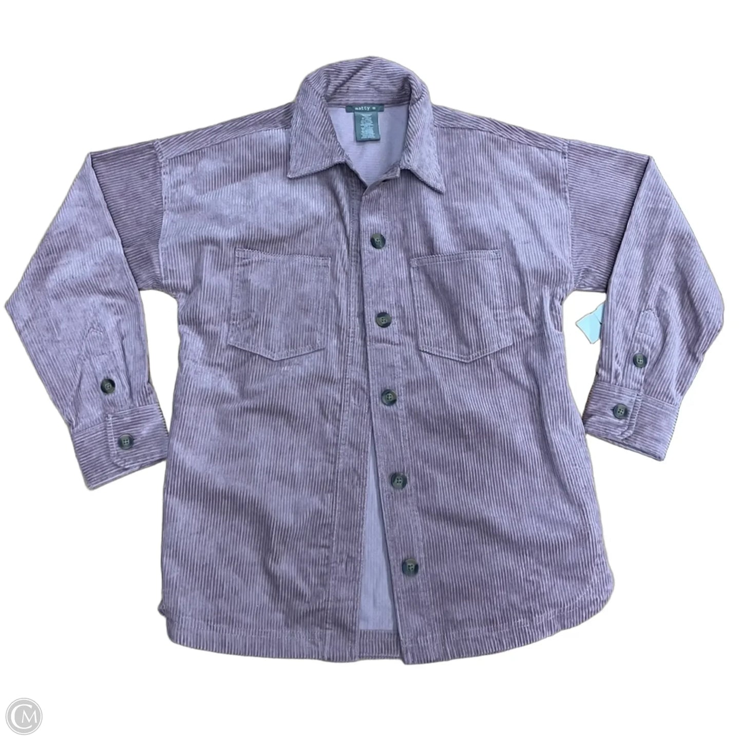 Jacket Shirt By Matty M In Pink, Size: S