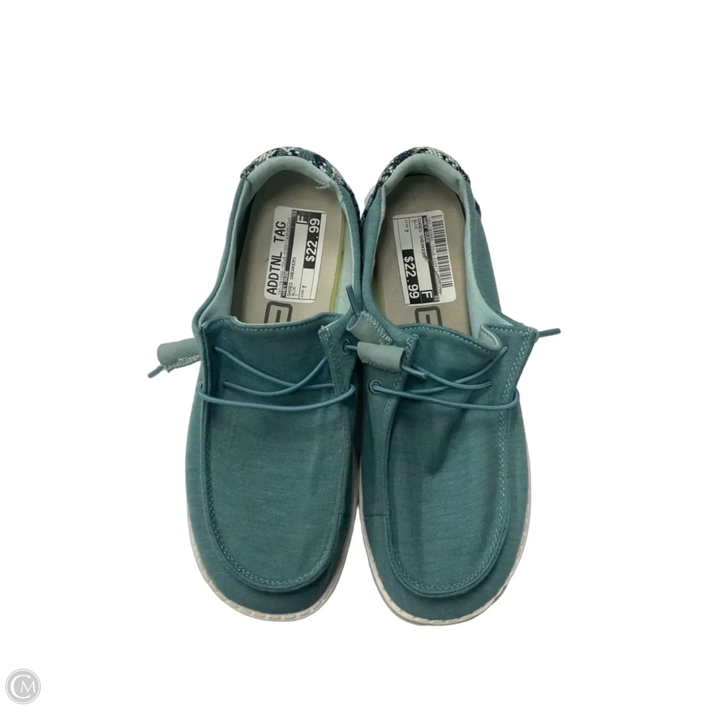 Shoes Sneakers By Hey Dude In Blue, Size: 7