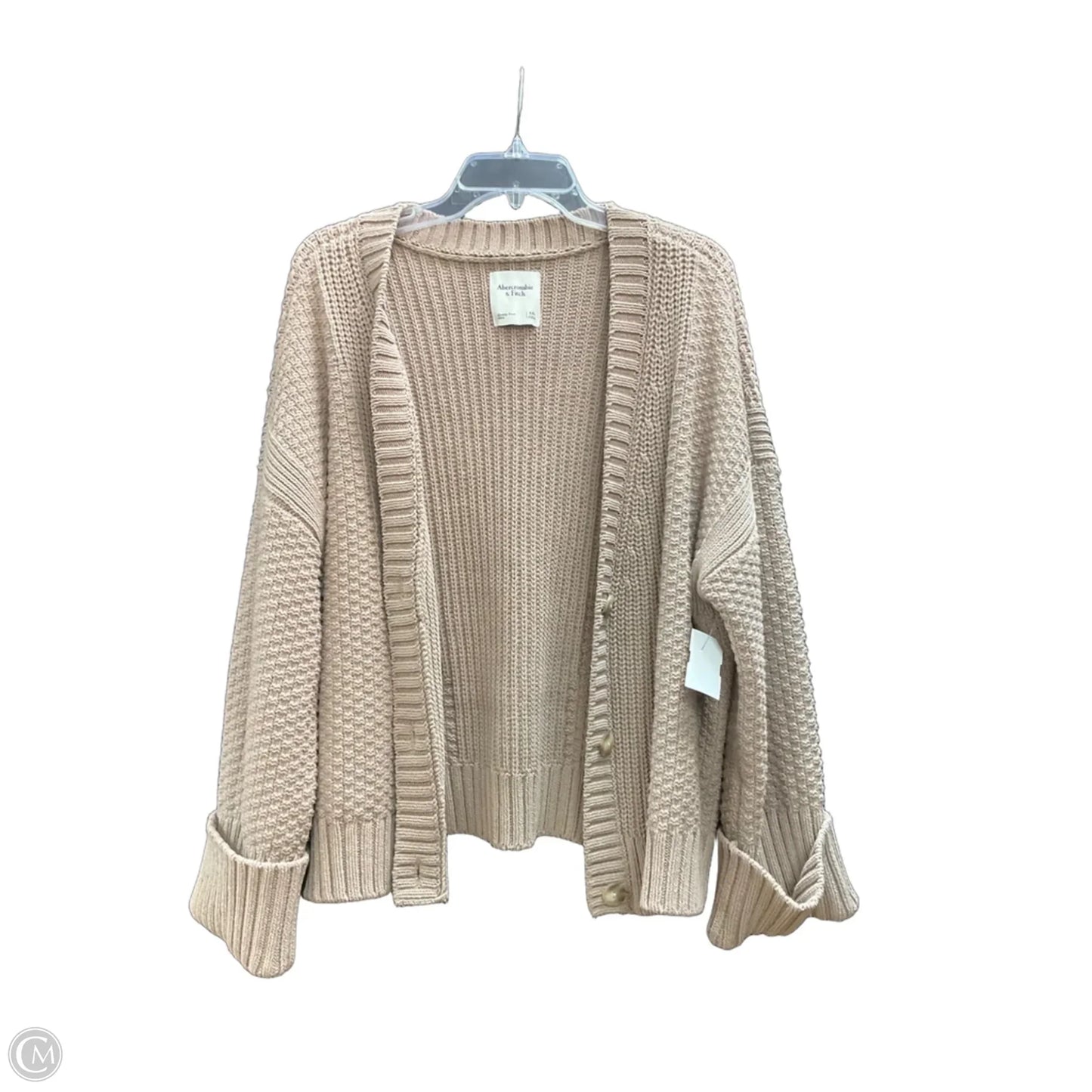 Cardigan By Abercrombie And Fitch In Tan, Size: Xxl