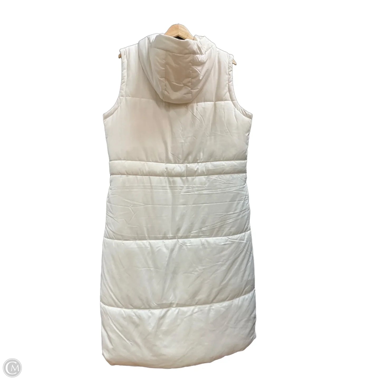 Vest Puffer & Quilted By Calvin Klein In White, Size: L