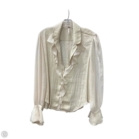 Top Long Sleeve By Free People In Cream, Size: M
