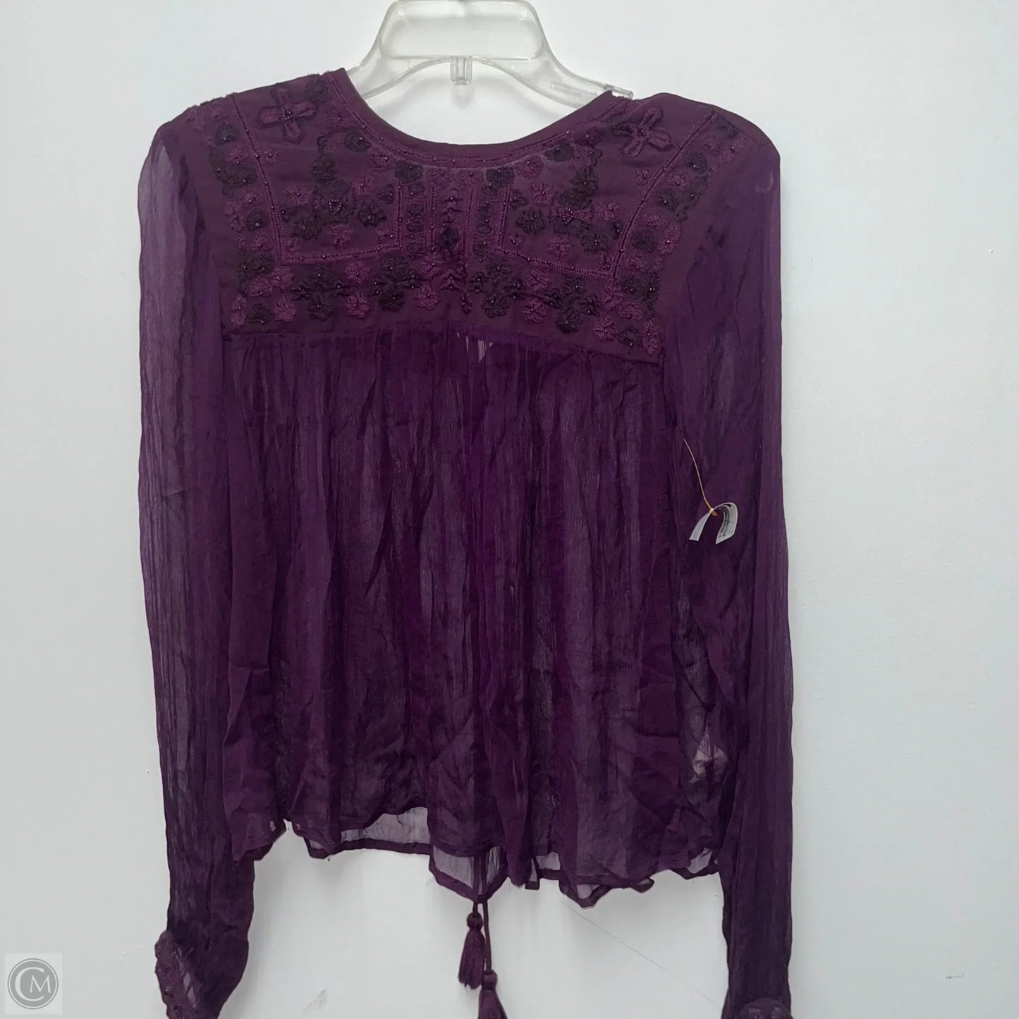 Top Long Sleeve By Free People In Purple, Size: S