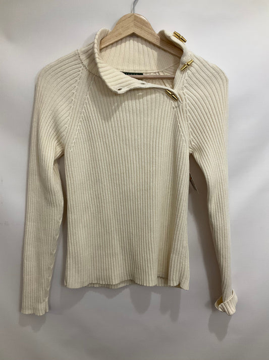 Sweater By Lauren By Ralph Lauren In Cream, Size: S