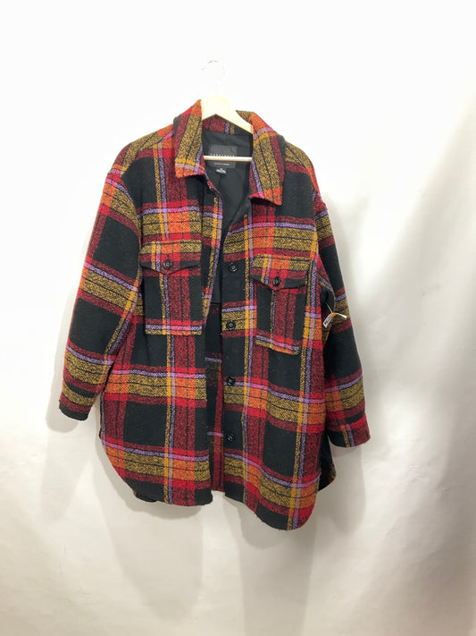 Jacket Shirt By Sanctuary In Plaid Pattern, Size: 1x