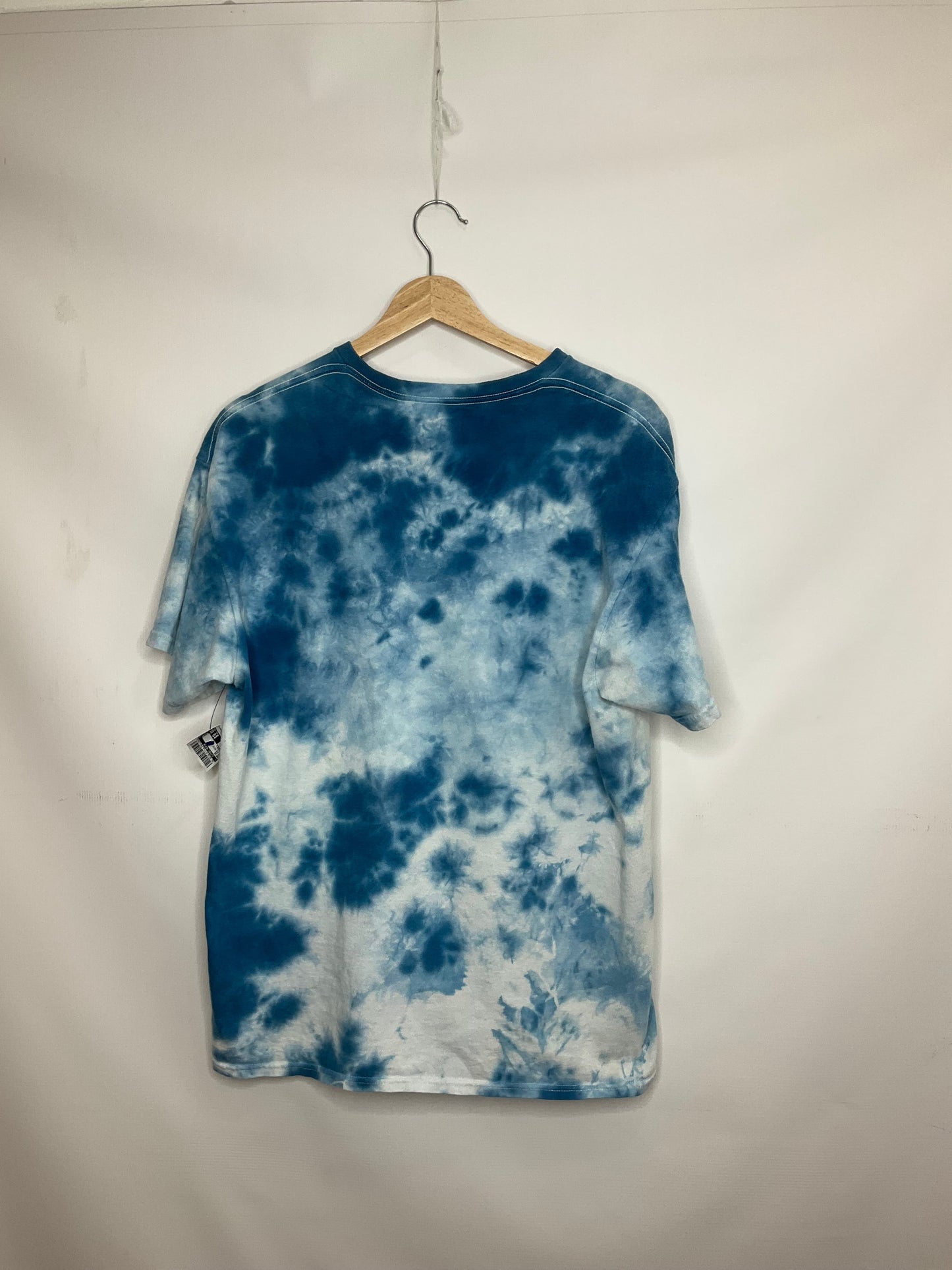 Tie Dye Print Top Short Sleeve Clothes Mentor, Size L