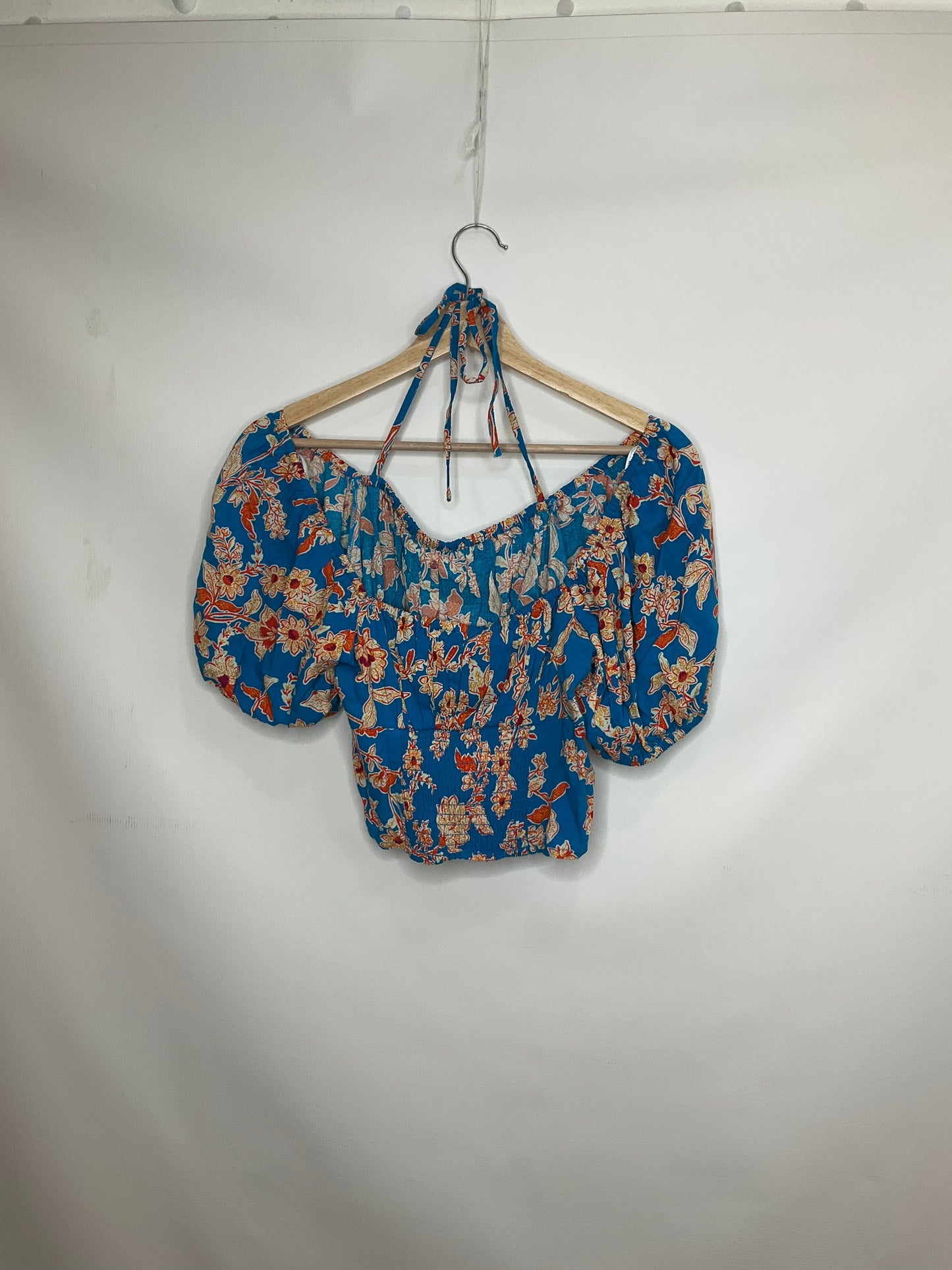 Blue & Orange Top Short Sleeve Jessica Simpson, Size M