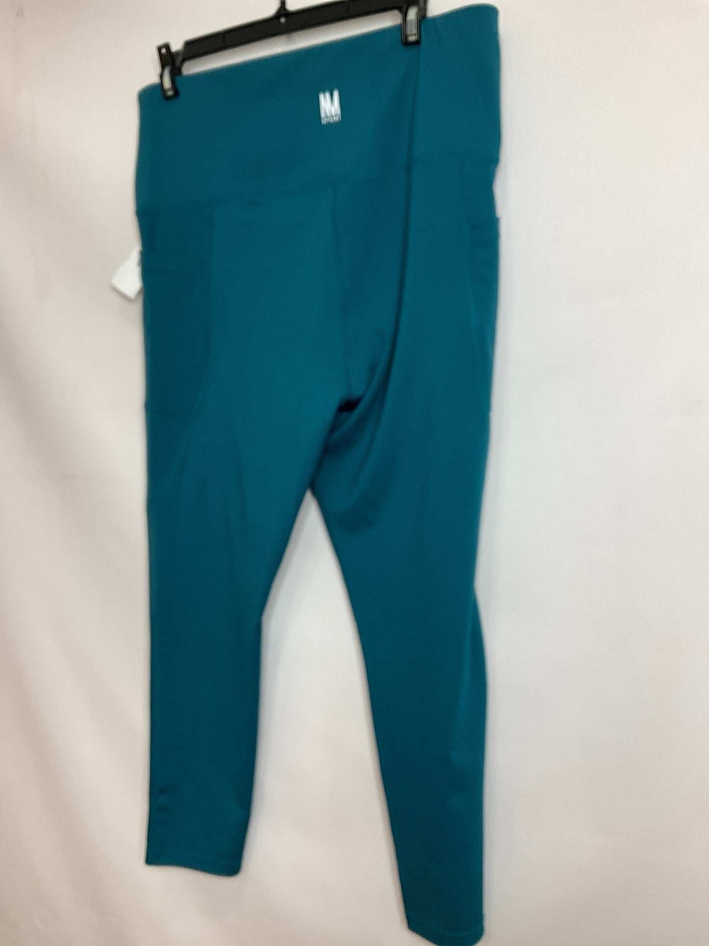 Teal Athletic Leggings Nicole By Nicole Miller, Size 1x