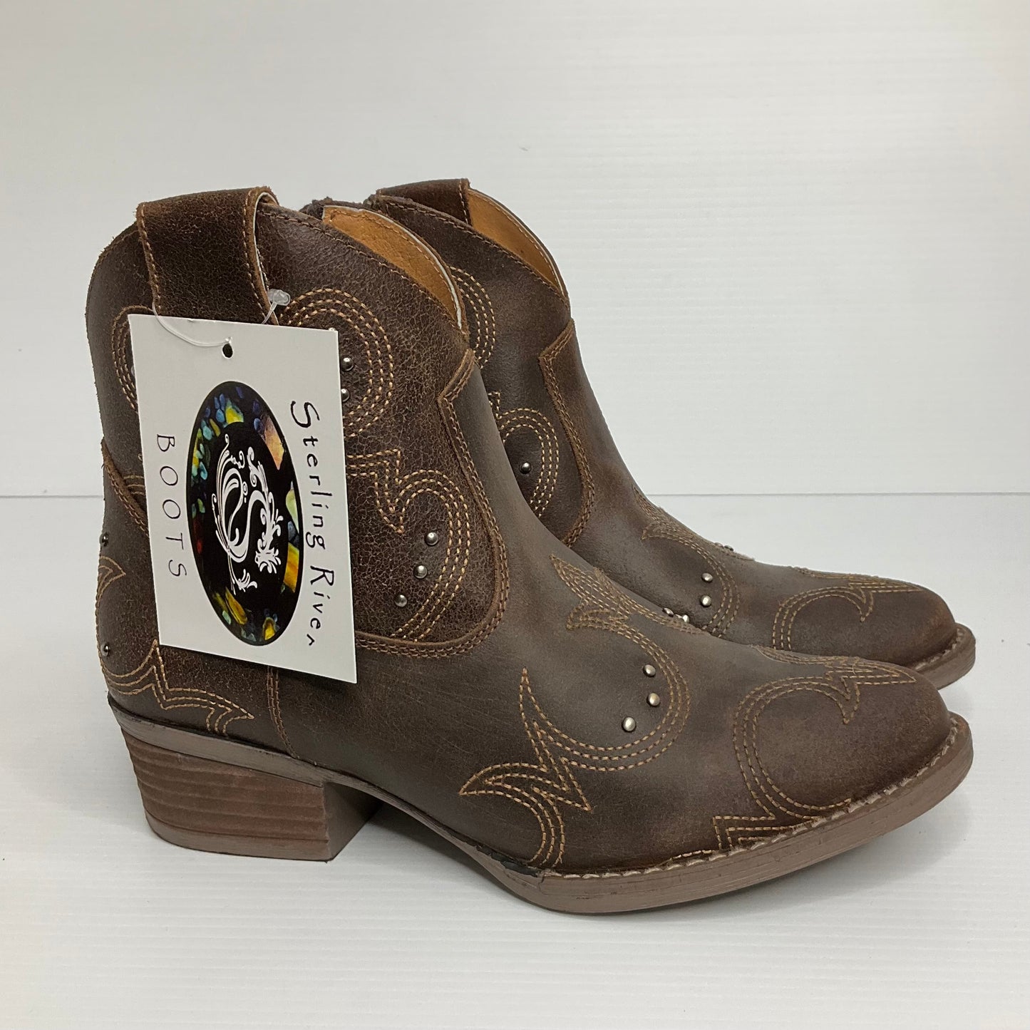 Brown Boots Western Cmb, Size 7.5