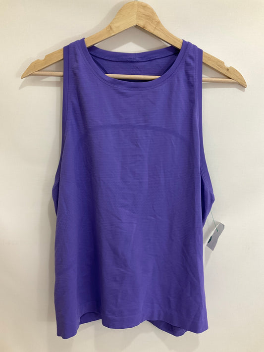 Athletic Tank Top By Lululemon In Purple, Size: 14