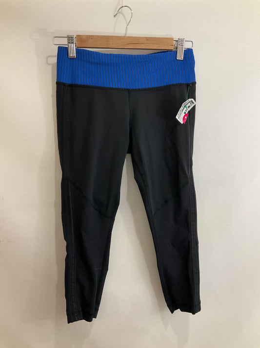 Athletic Leggings Capris By Lululemon In Black & Blue, Size: 4