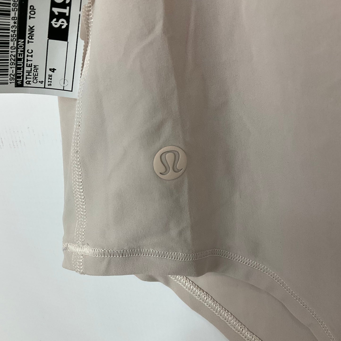 Cream Athletic Tank Top Lululemon, Size 4