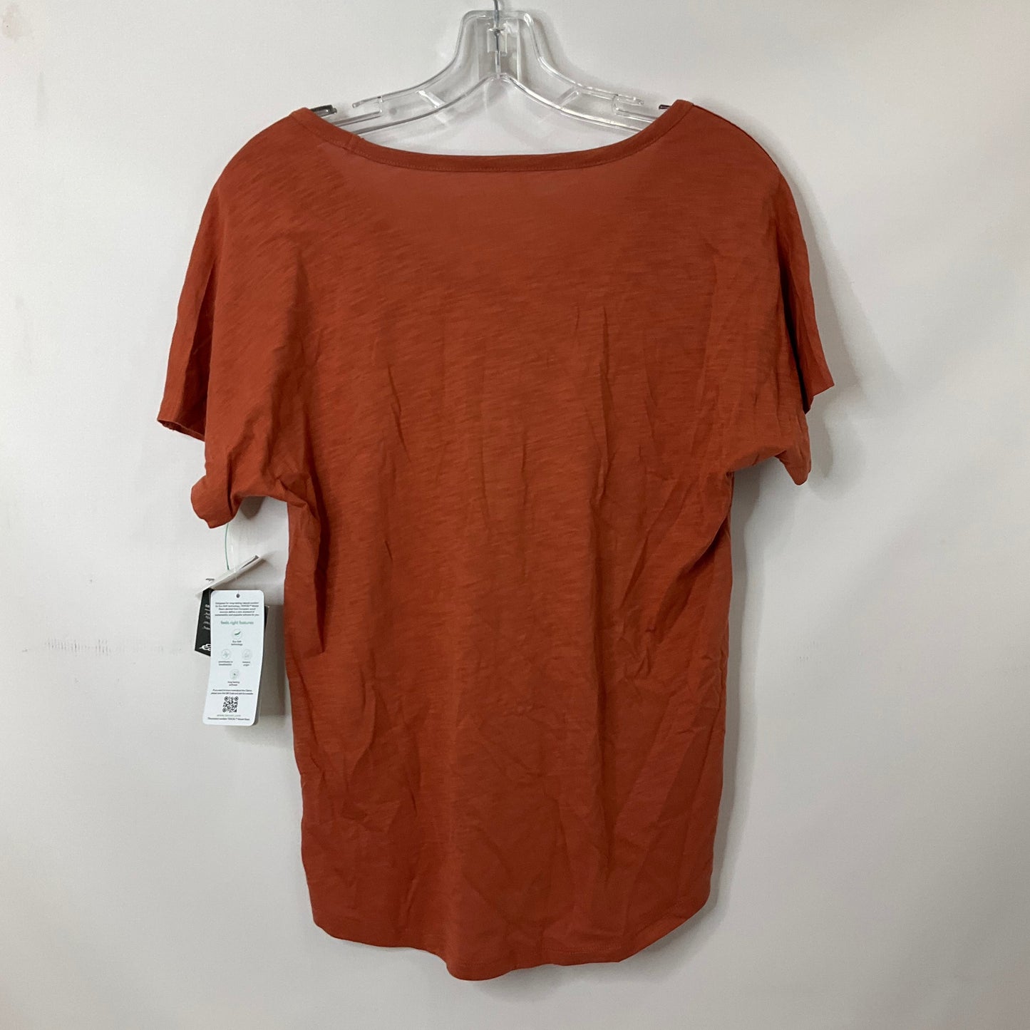 Orange Top Short Sleeve Basic Eddie Bauer, Size S