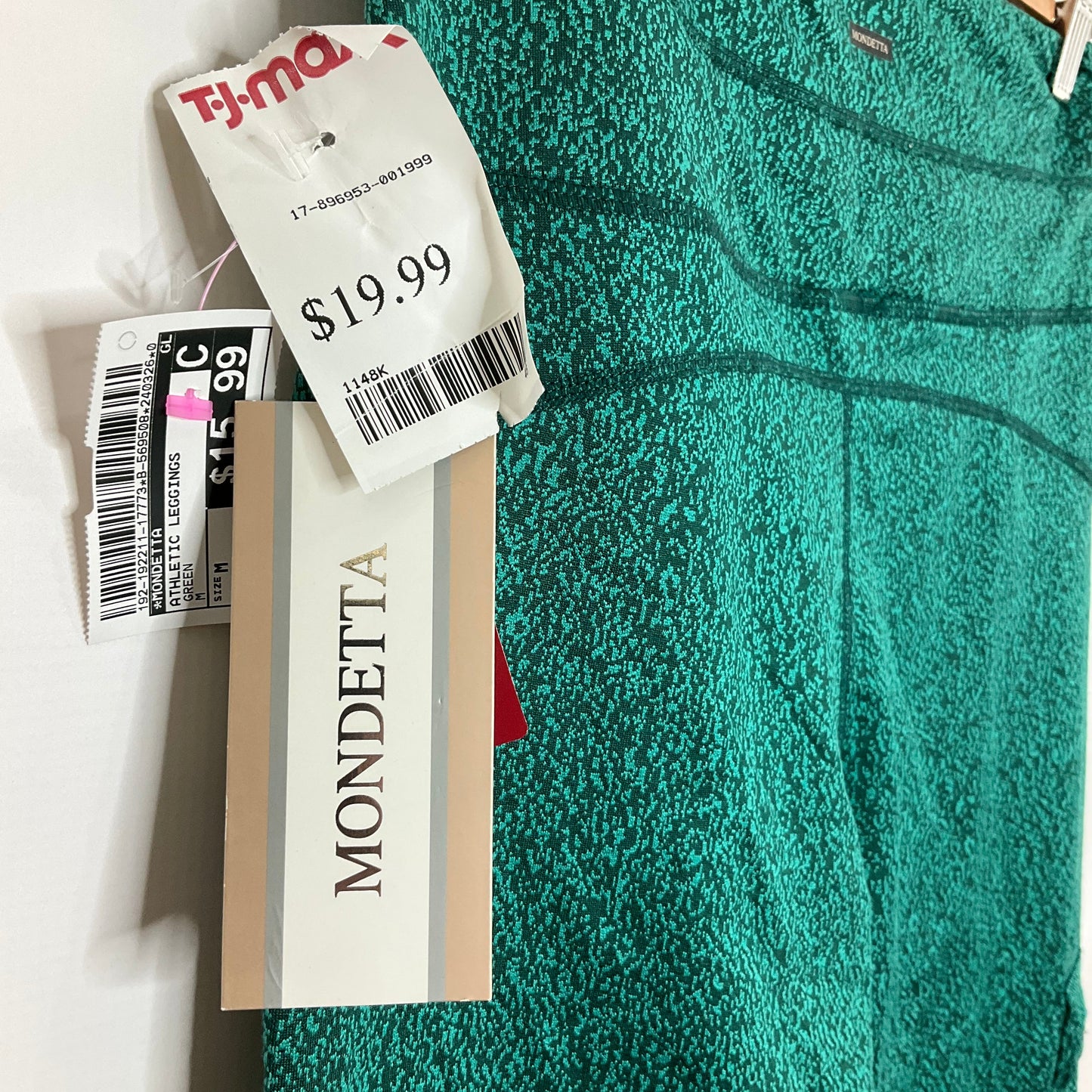 Green Athletic Leggings Mondetta, Size M