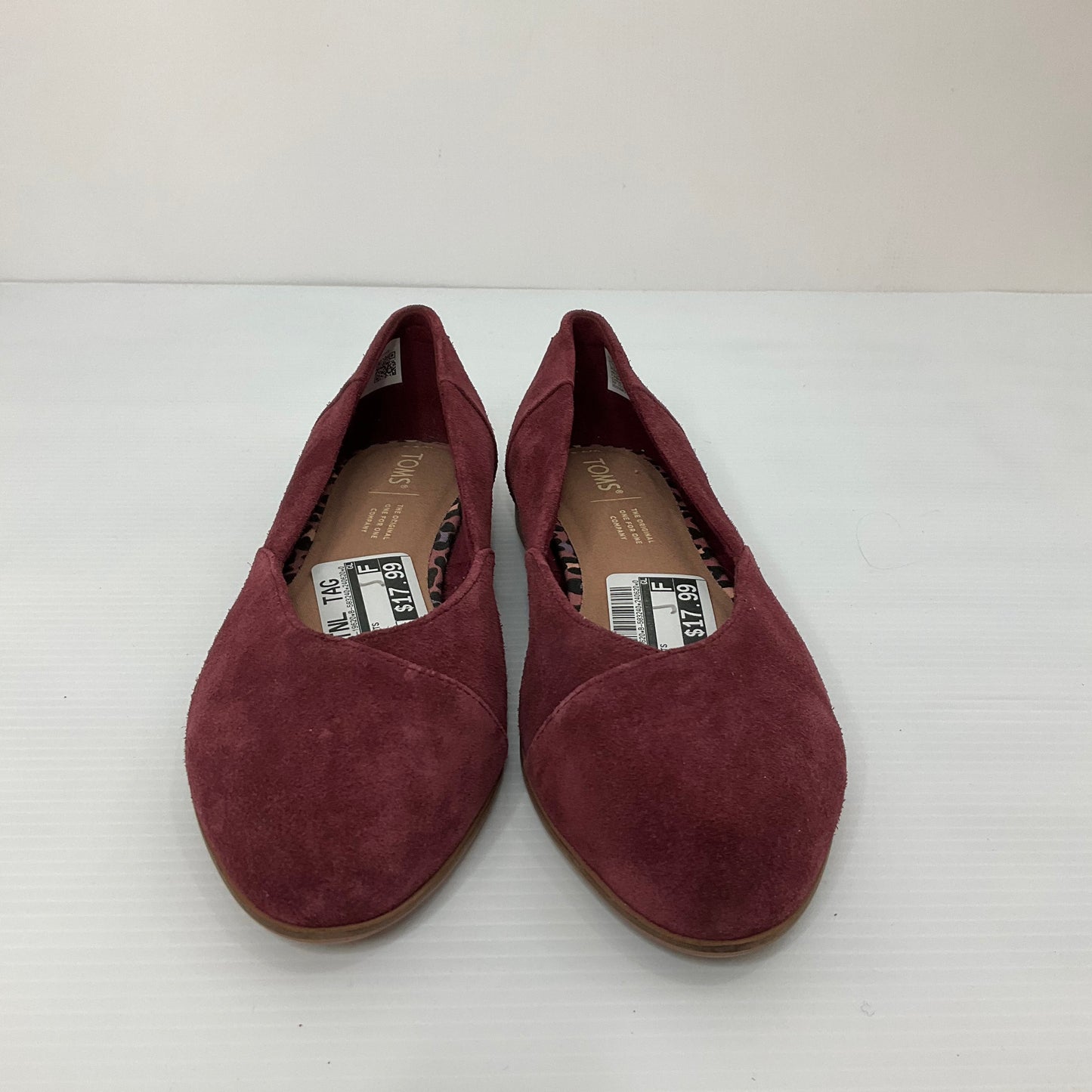 Red Shoes Flats Toms, Size 7.5