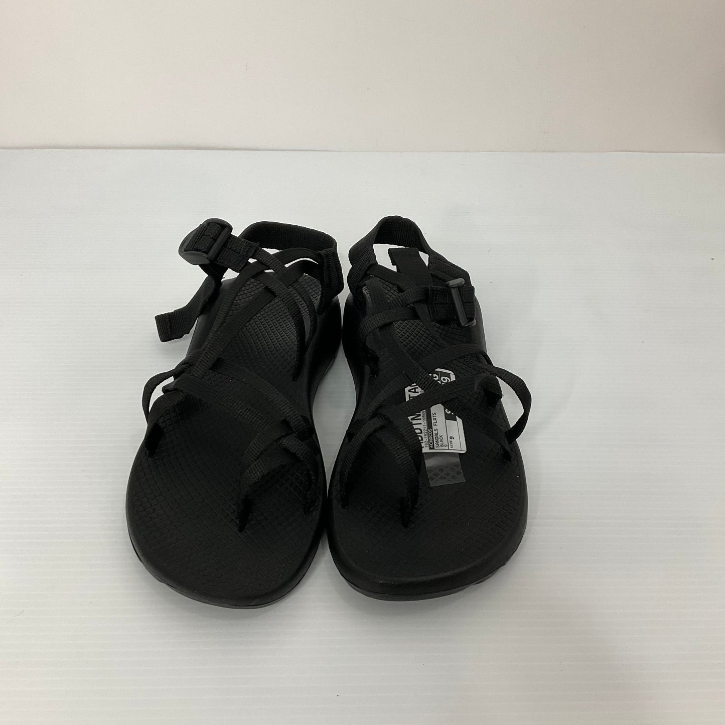 Black Sandals Flats Chacos, Size 9