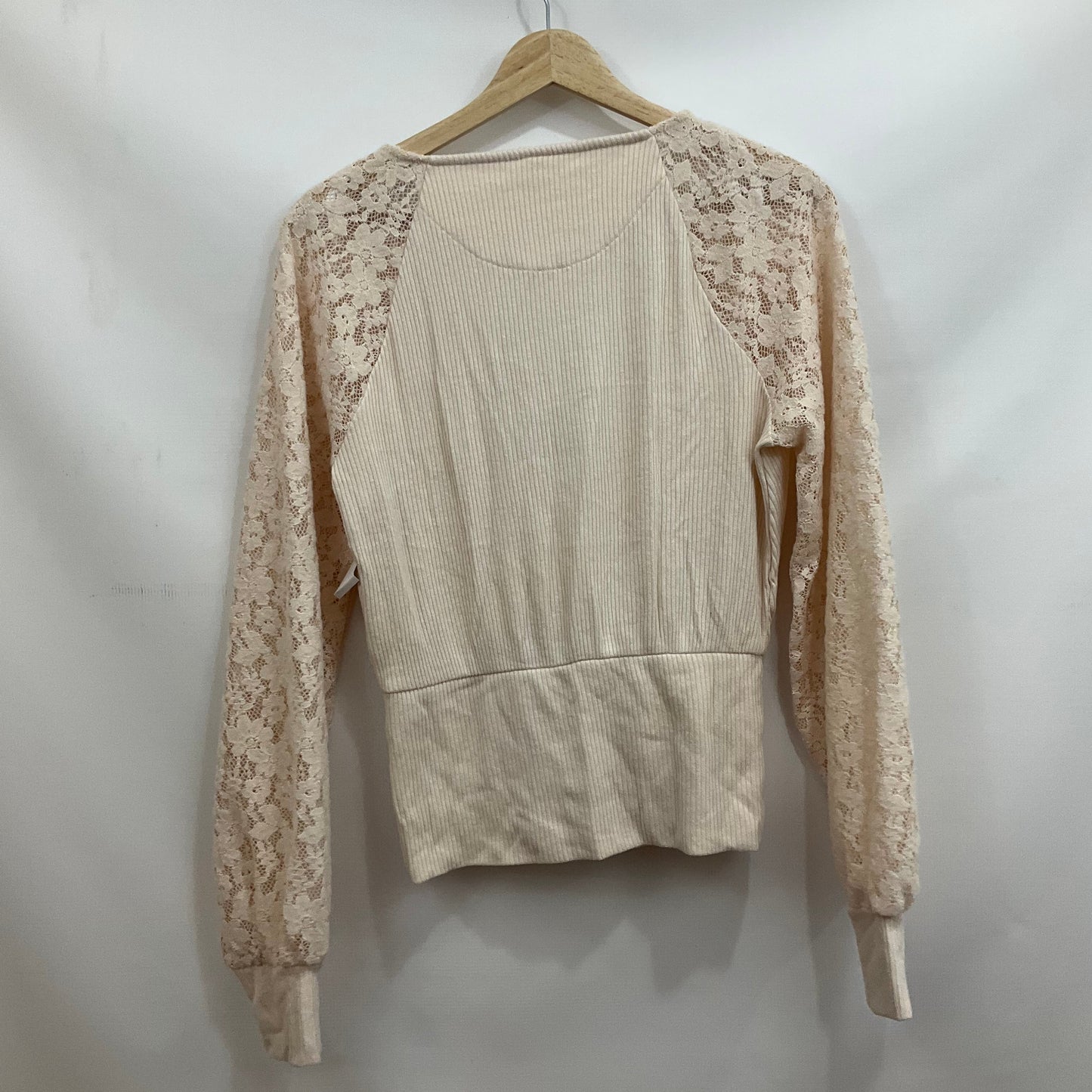 Top Long Sleeve By Anthropologie In Peach, Size: M