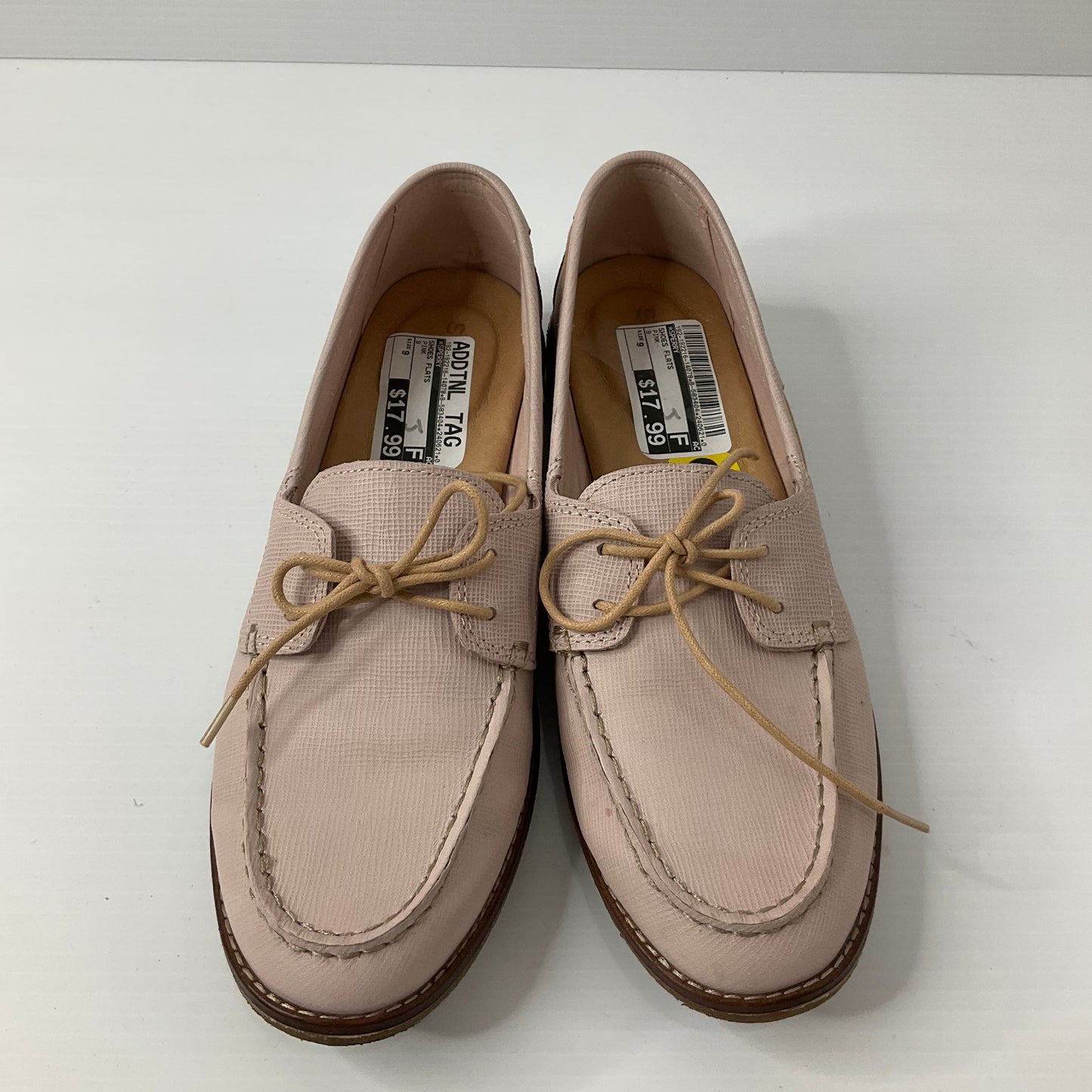 Pink Shoes Flats Sperry, Size 9
