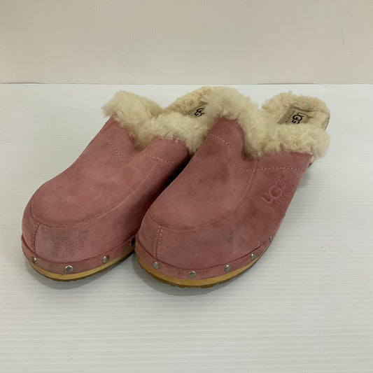 Shoes Heels Block By Ugg In Pink, Size: 9