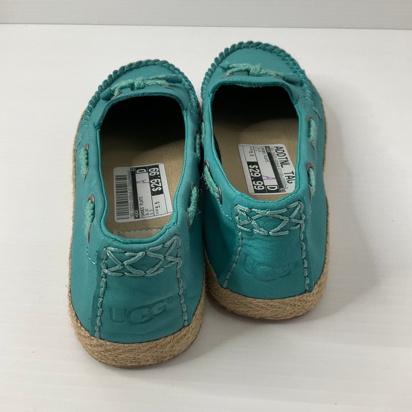 Blue Shoes Flats Ugg, Size 5.5