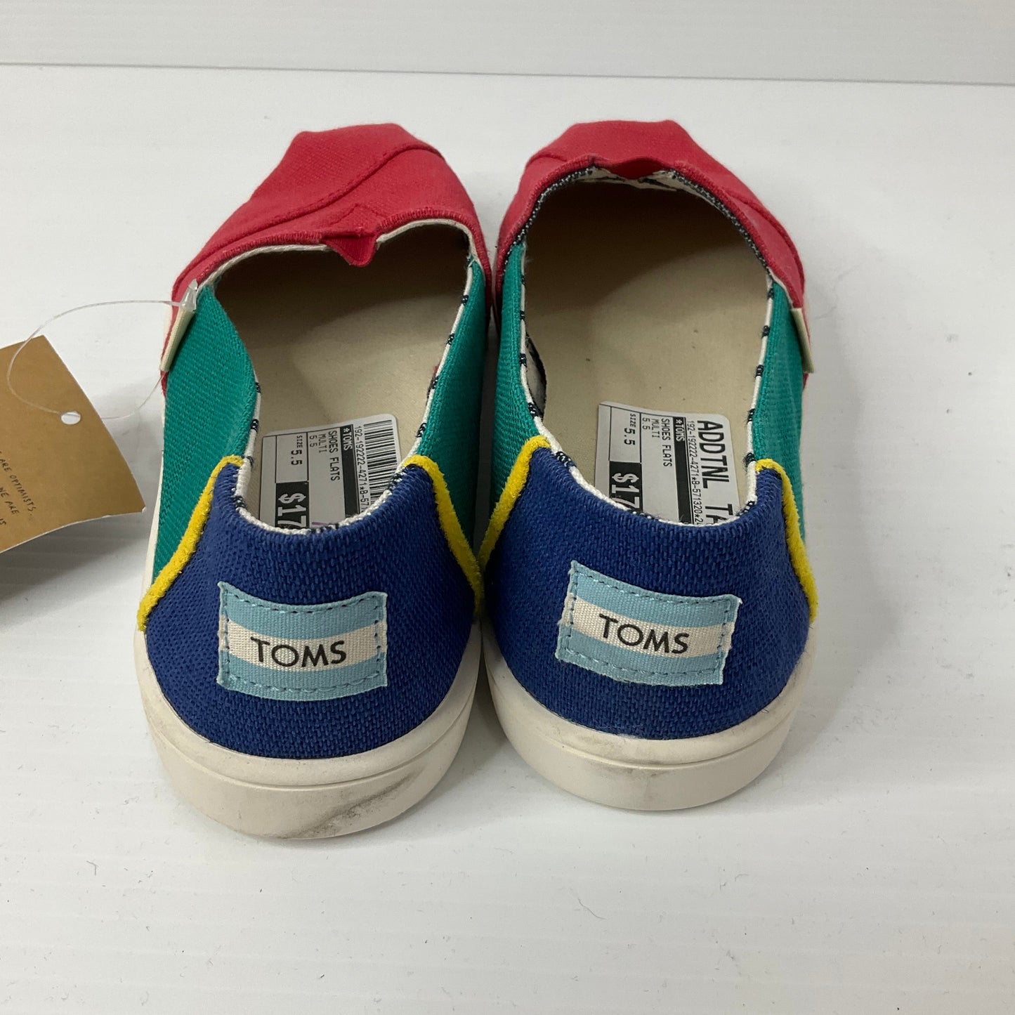 Multi-colored Shoes Flats Toms, Size 5.5