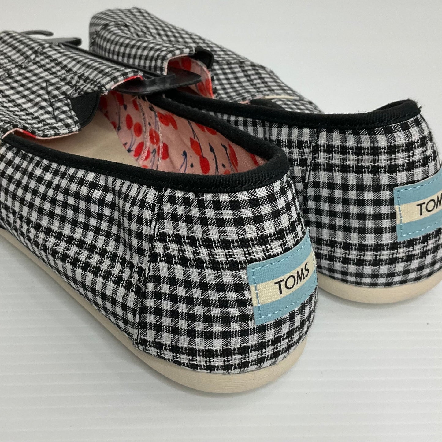 Plaid Pattern Shoes Flats Toms, Size 10