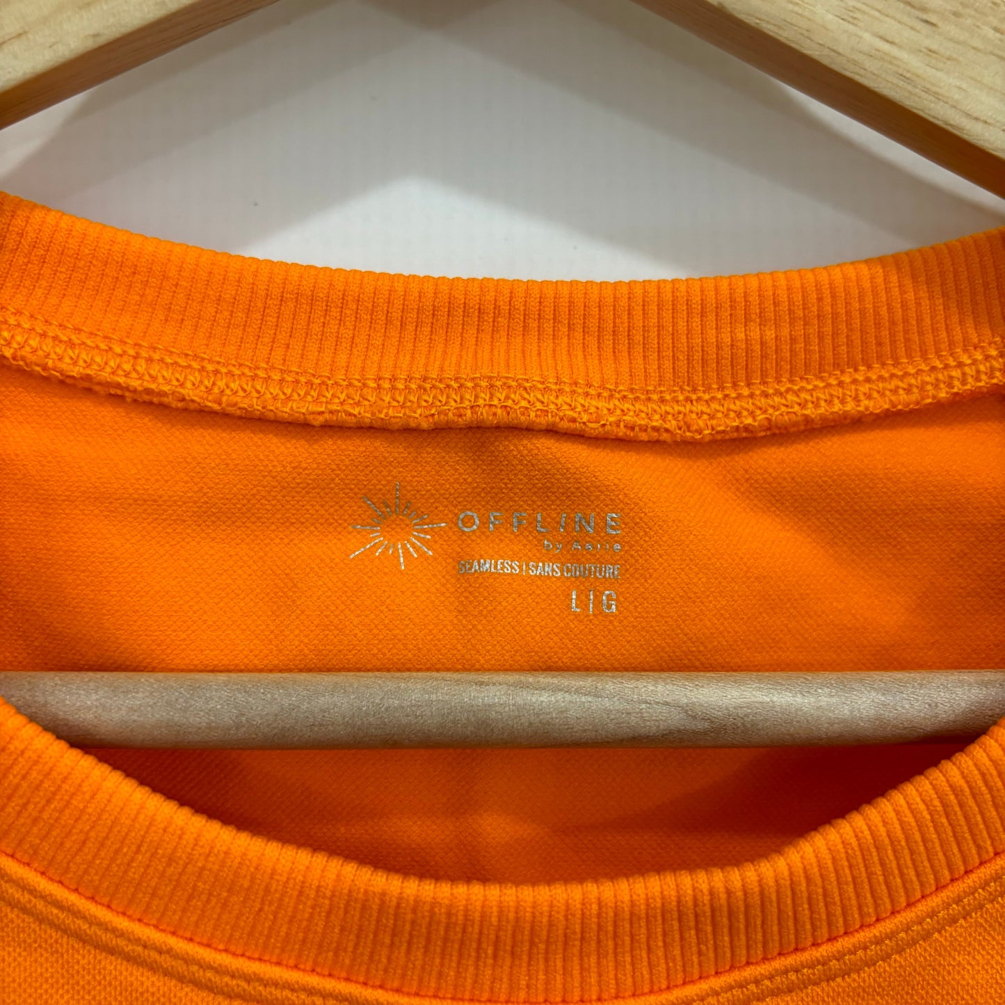 Orange Athletic Top Short Sleeve Aerie, Size L
