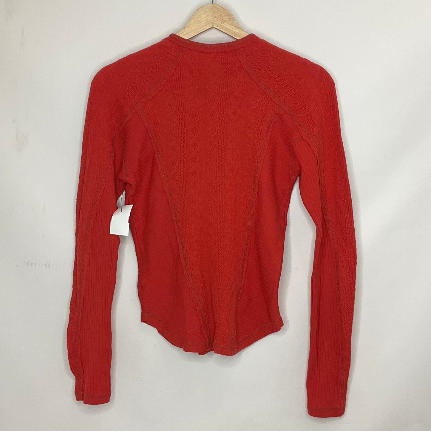 Red Athletic Top Long Sleeve Crewneck Free People, Size Xs