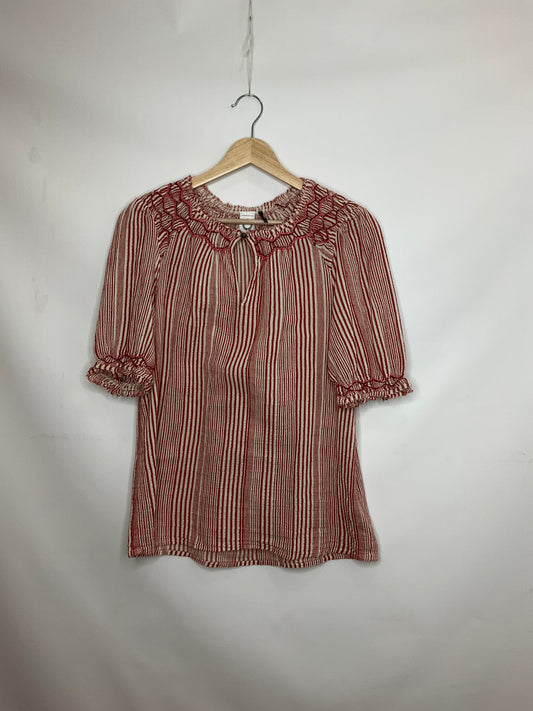 Red Top Short Sleeve Anthropologie, Size M