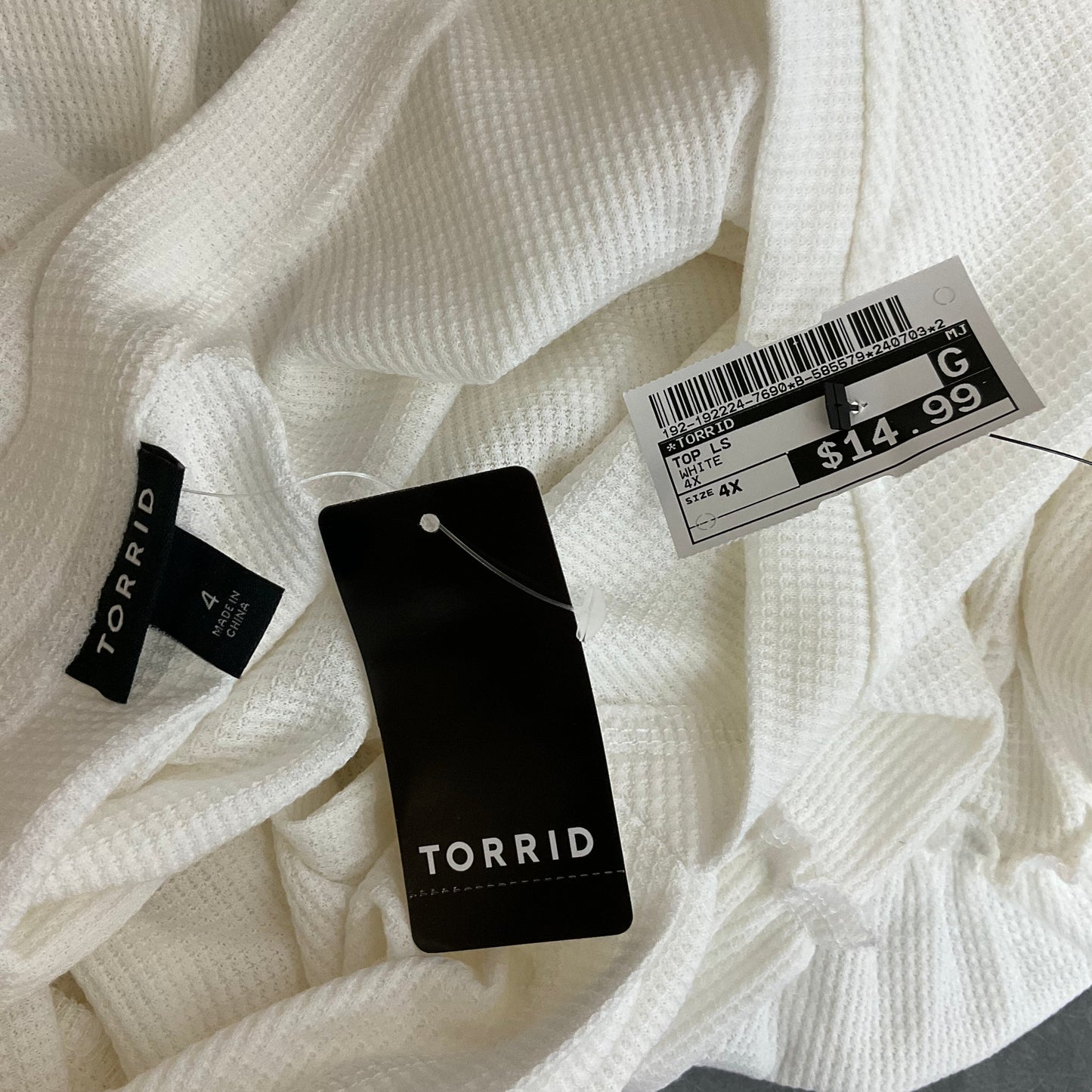 White Top Long Sleeve Torrid, Size 4x