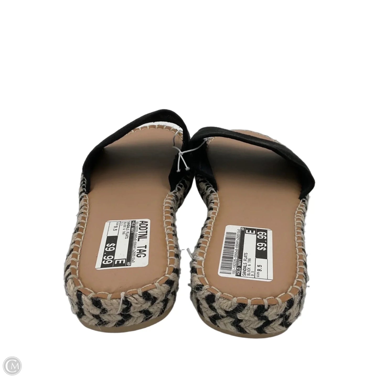 Sandals Flats By Old Navy In Black & Tan, Size: 9.5