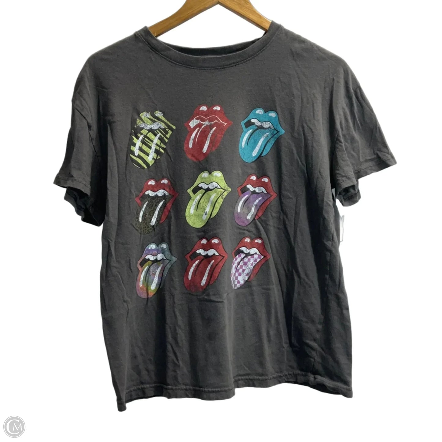 Top Short Sleeve By Clothes Mentor In Grey, Size: L