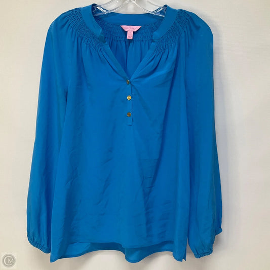 Blouse Designer By Lilly Pulitzer In Blue, Size: Xs