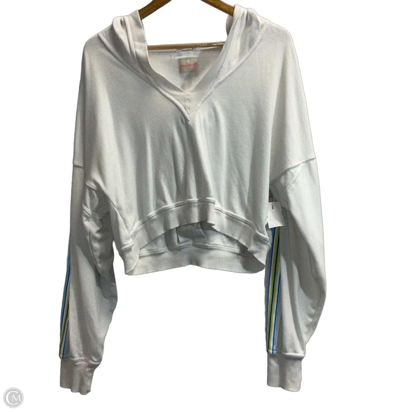 Sweatshirt Hoodie By Free People In White, Size: L