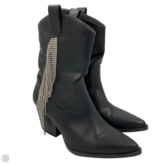 Boots Ankle Heels By Qupid In Black, Size: 5