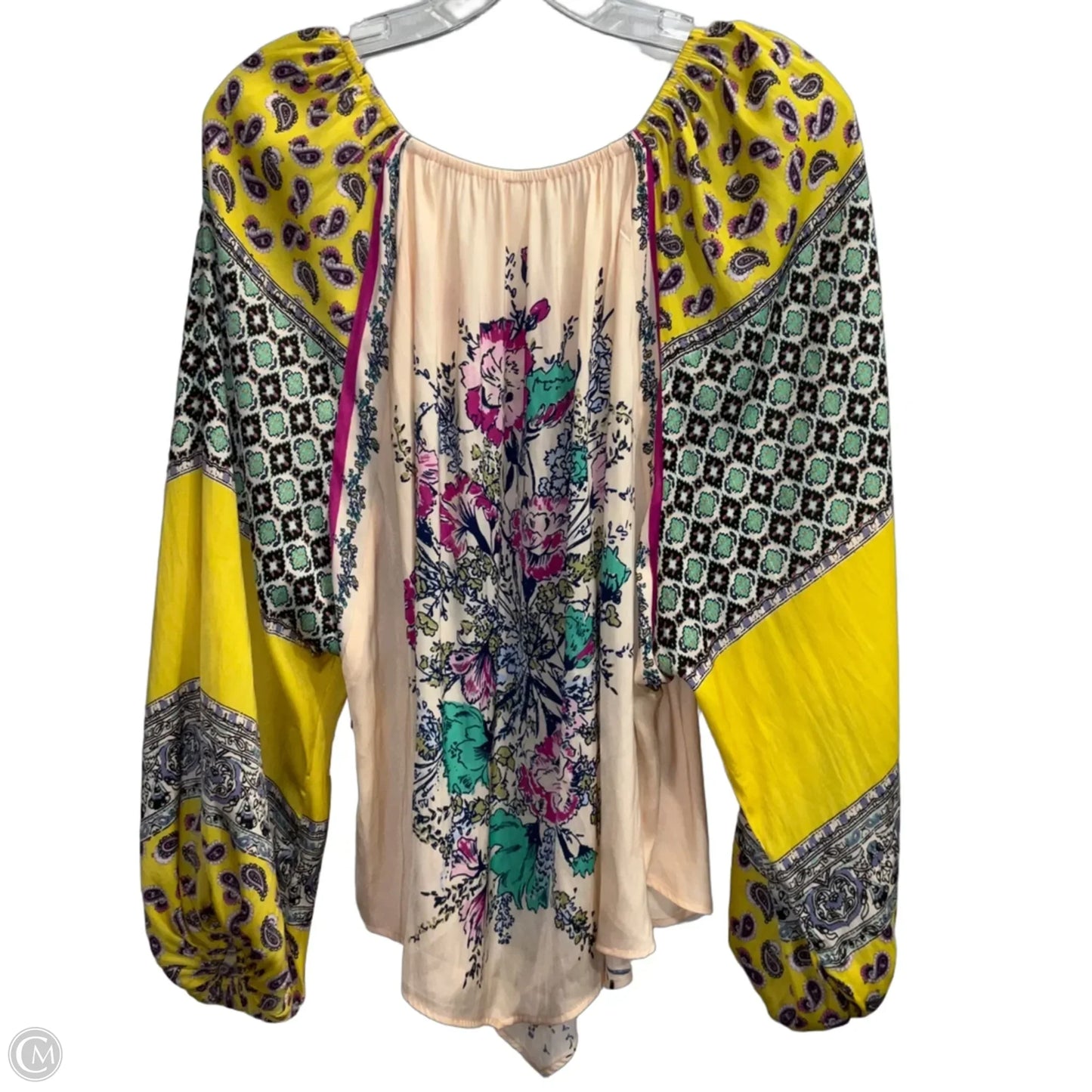 Top Long Sleeve By Free People In Floral Print, Size: Xs