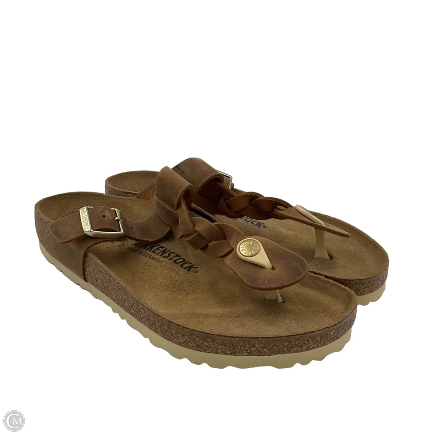 Sandals Flats By Birkenstock In Tan, Size: 7.5
