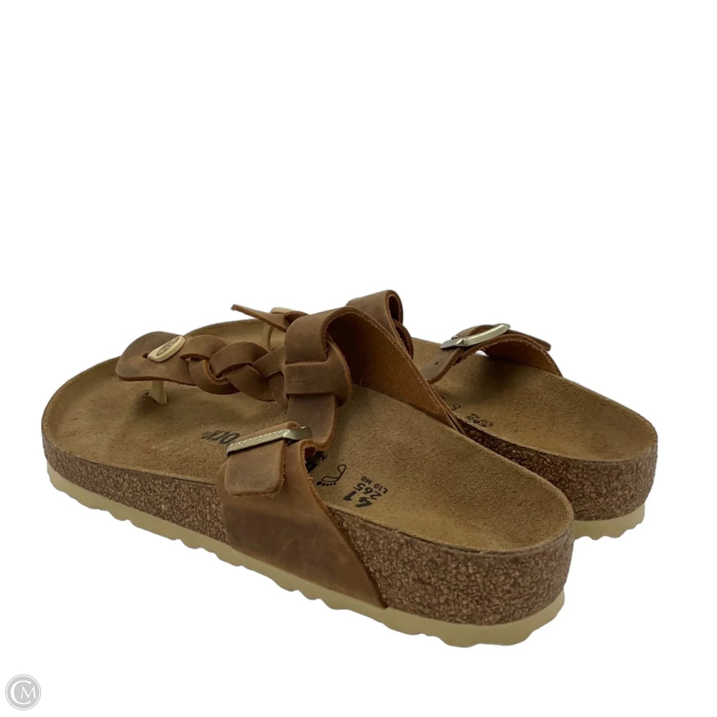 Sandals Flats By Birkenstock In Tan, Size: 7.5