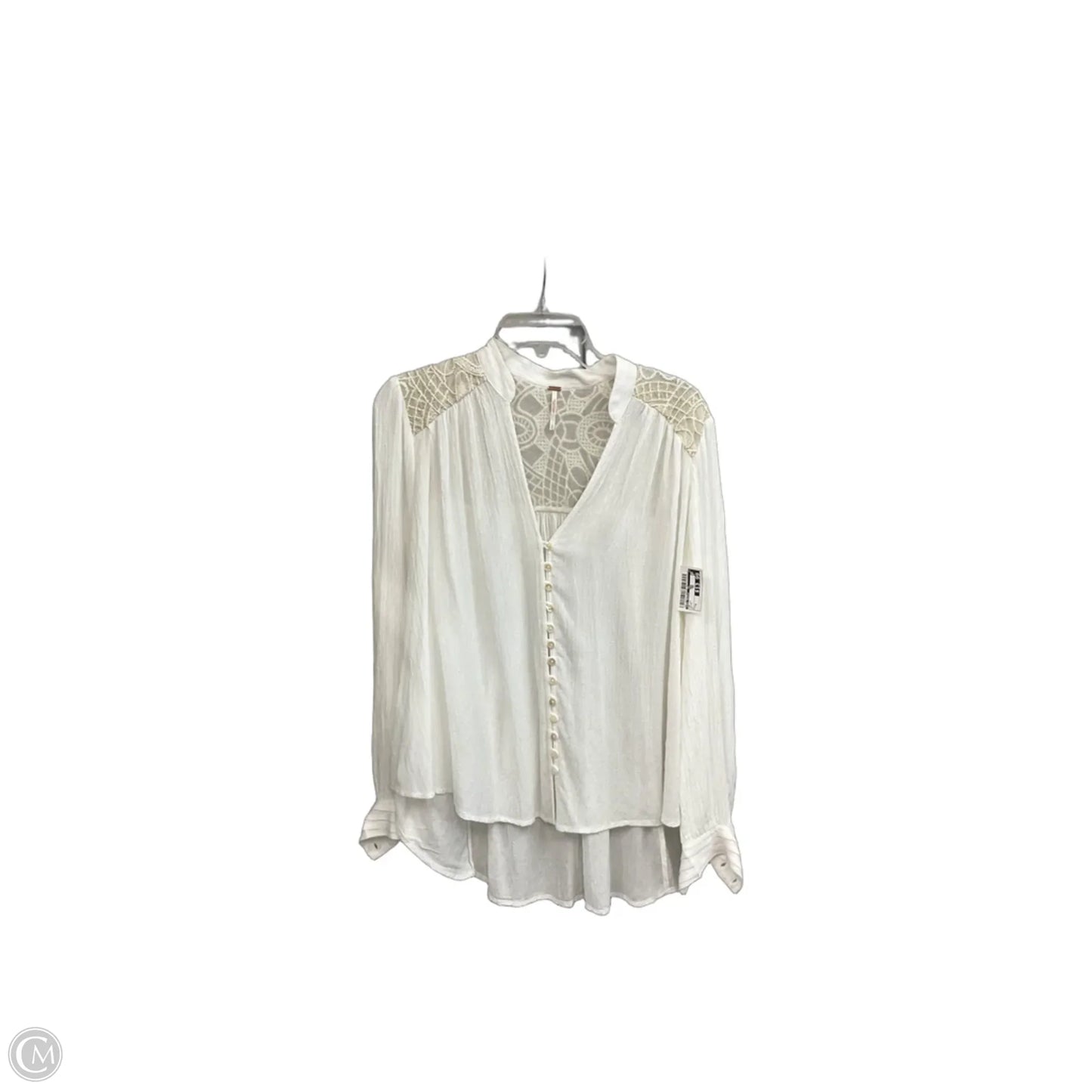 Top Long Sleeve By Free People In White, Size: S