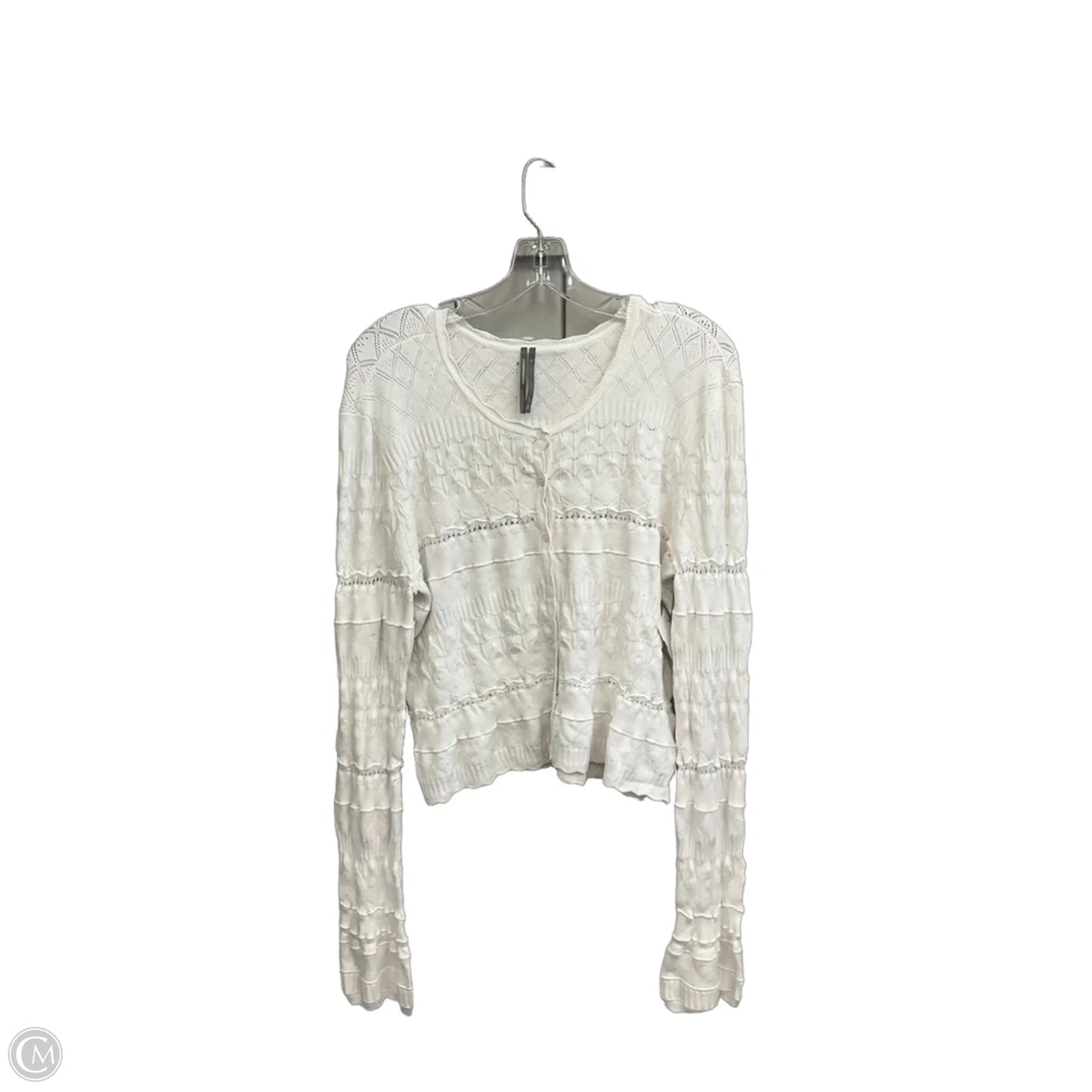 Cardigan By Anthropologie In White, Size: Xl