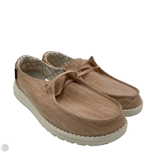 Shoes Flats By Hey Dude In Pink, Size: 10