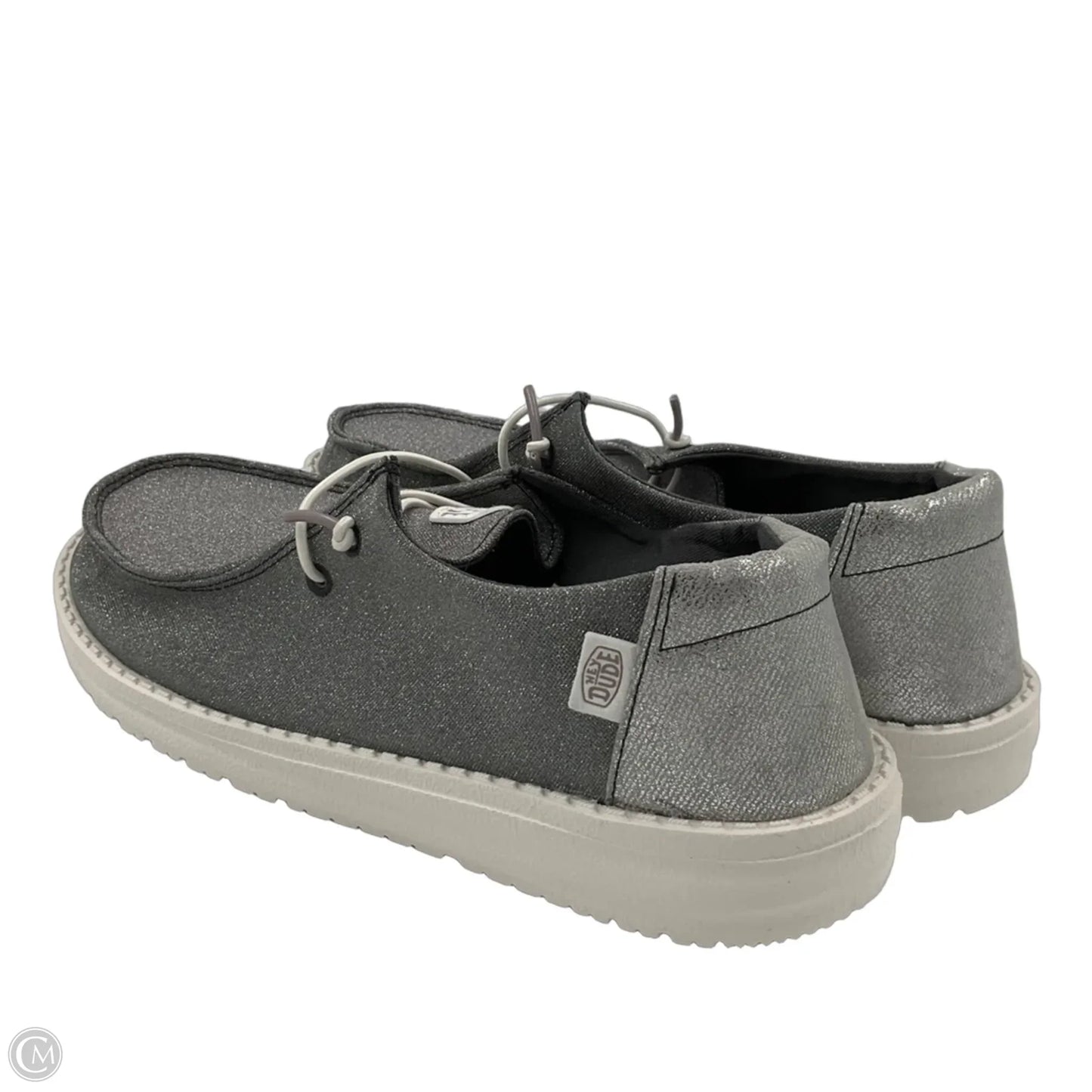 Shoes Flats By Hey Dude In Grey, Size: 10