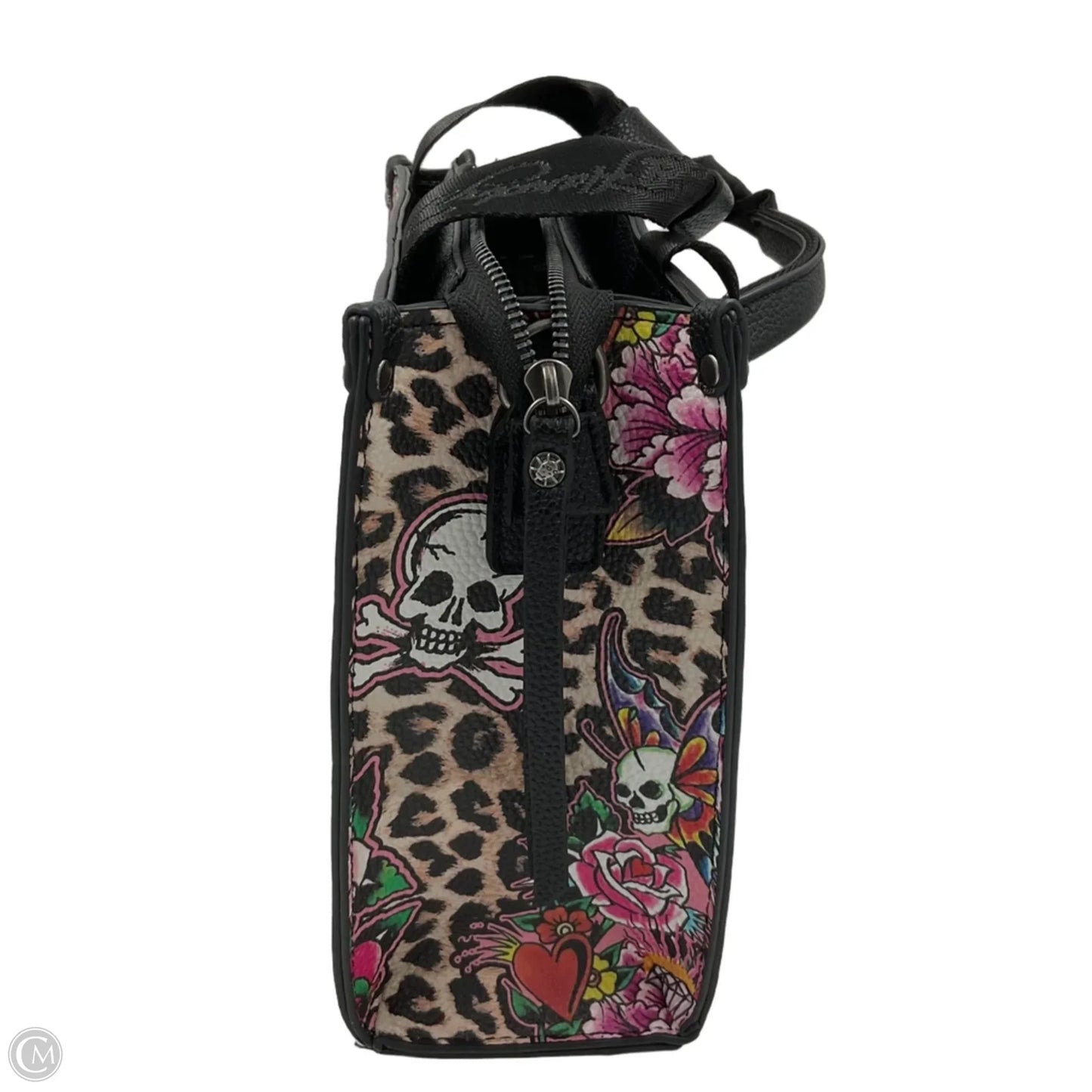 Crossbody Leather By Ed Hardy, Size: Small