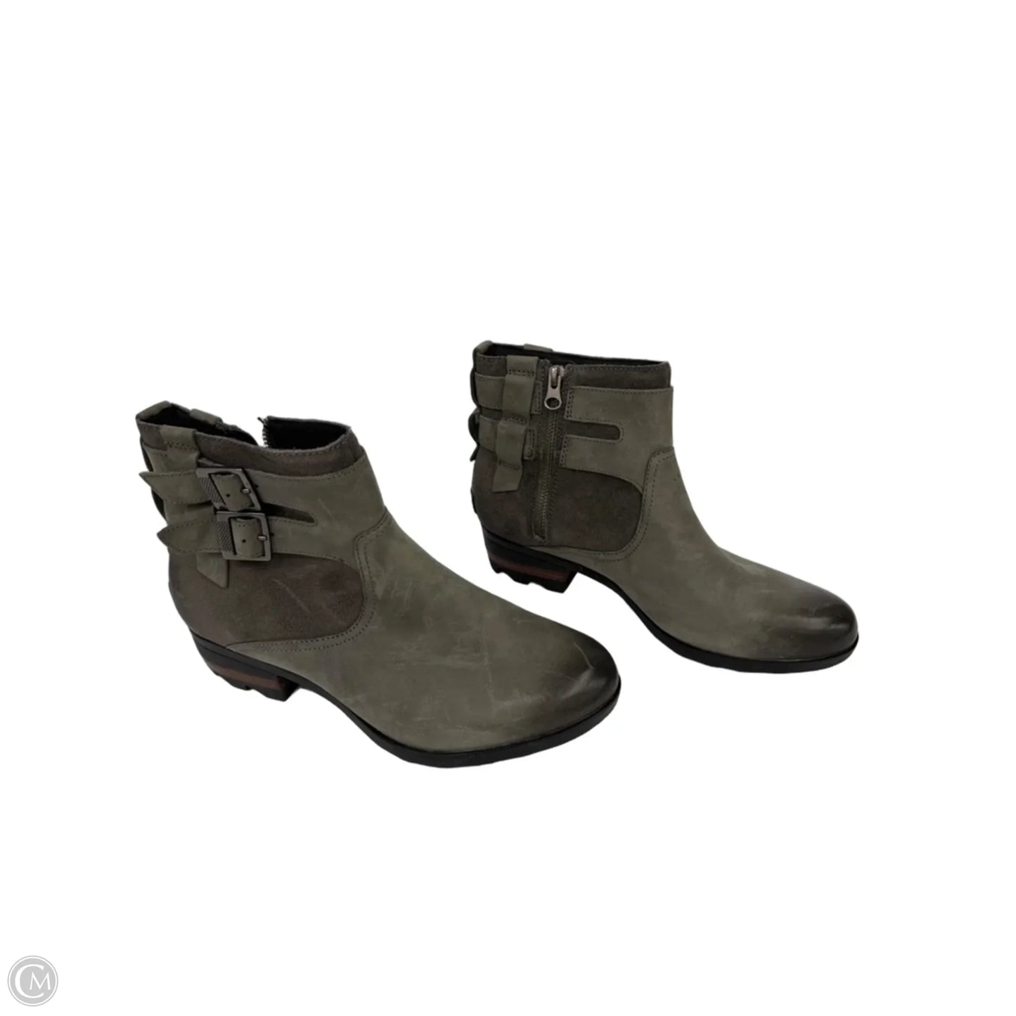 Boots Ankle Heels By Sorel In Grey, Size: 9